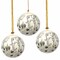 Set of 3 White Paper Christmas Ornaments with Hand Painted Elephant Design and Glossy Finish